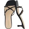 imageCUSHIONAIRE Womens Milan Kitten Heel Sandals Memory Foam Wide Widths AvailableBlack