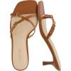 imageCUSHIONAIRE Womens Milan Kitten Heel Sandals Memory Foam Wide Widths AvailableWhiskey