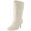 imageCUSHIONAIRE Womens Posh Faux Shearling Furry Boot with Stiletto Heel Memory Foam Wide Widths AvailableBeige Fur