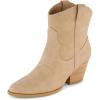 imageCUSHIONAIRE Womens Rocky Western boot with stitch detailing and Memory Foam padding Wide Widths AvailableTaupe