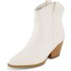 imageCUSHIONAIRE Womens Rocky Western boot with stitch detailing and Memory Foam padding Wide Widths AvailableWhite