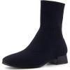 imageCUSHIONAIRE Womens Russel Knit Ankle Boot with Block Heel Memory Foam Wide Widths AvailableKnit Black