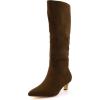 imageCUSHIONAIRE Womens Stiles high kitten heel boot with Memory FoamBrown