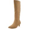 imageCUSHIONAIRE Womens Stiles high kitten heel boot with Memory FoamTan