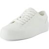 imageCUSHIONAIRE Womens Tag Low top Canvas Sneaker Memory FoamWhiteWhite