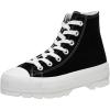 imageCUSHIONAIRE Womens Vespa high top Canvas Sneaker Memory Foam and Side ZipperBlackWhite Zip