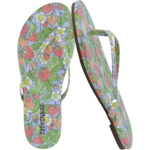 imageCUSHIONAIRE Cruise Flip Flops for Women Footwear  Vacation Beach Essentials  Casual Summer Sandals for Women with Wide WidthRed