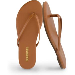 imageCUSHIONAIRE Cruise Flip Flops for Women Footwear  Vacation Beach Essentials  Casual Summer Sandals for Women with Wide WidthWhiskey Smooth