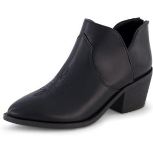 imageCUSHIONAIRE Rodeo Pointed Toe Cowgirl Boots  Sleek Profile Western Cowboy Boots for Women with Secure Back ZipperBlack