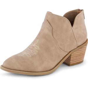 imageCUSHIONAIRE Rodeo Pointed Toe Cowgirl Boots  Sleek Profile Western Cowboy Boots for Women with Secure Back ZipperTan