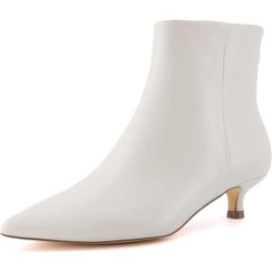 imageCUSHIONAIRE Womens Barbi Kitten Heel Bootie Memory Foam Wide Widths AvailableCream