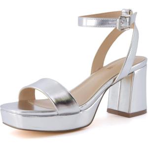imageCUSHIONAIRE Womens Cherry platform dress sandal Memory Foam and Wide Widths AvailableSilver