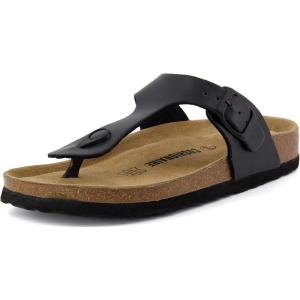 imageCUSHIONAIRE Womens Leah Cork Footbed Sandal With ComfortBlack Oily