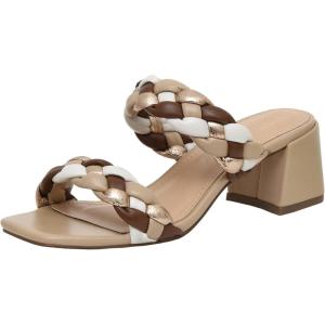imageCUSHIONAIRE Womens Onyx braided Heel Sandal Memory Foam Wide Widths AvailableTan Multi