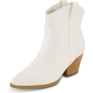 imageCUSHIONAIRE Womens Rocky Western boot with stitch detailing and Memory Foam padding Wide Widths AvailableWhite