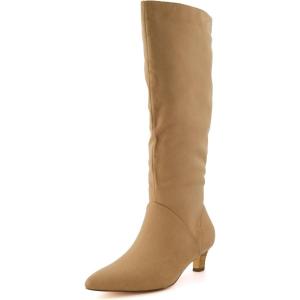 imageCUSHIONAIRE Womens Stiles high kitten heel boot with Memory FoamTan