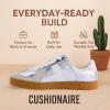 imageCUSHIONAIRE Bailey Womens Retro Sneaker Classic Everyday Sneakers for Women with Sleek Rounded Toe and Memory FoamSilver