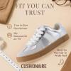 imageCUSHIONAIRE Bailey Womens Retro Sneaker Classic Everyday Sneakers for Women with Sleek Rounded Toe and Memory FoamSilver