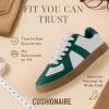 imageCUSHIONAIRE Bailey Womens Retro Sneaker Classic Everyday Sneakers for Women with Sleek Rounded Toe and Memory FoamWhiteGreen