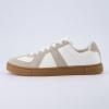 imageCUSHIONAIRE Bailey Womens Retro Sneaker Classic Everyday Sneakers for Women with Sleek Rounded Toe and Memory FoamWhiteGrey