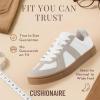 imageCUSHIONAIRE Bailey Womens Retro Sneaker Classic Everyday Sneakers for Women with Sleek Rounded Toe and Memory FoamWhiteGrey