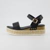 imageCUSHIONAIRE Melissa Espadrille Platform Sandals For Women with Adjustable Ankle Strap and Memory Foam InsoleComfortable Womens Sandals for SummerBlack