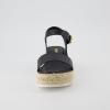 imageCUSHIONAIRE Melissa Espadrille Platform Sandals For Women with Adjustable Ankle Strap and Memory Foam InsoleComfortable Womens Sandals for SummerBlack