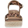 imageCUSHIONAIRE Melissa Espadrille Platform Sandals For Women with Adjustable Ankle Strap and Memory Foam InsoleComfortable Womens Sandals for SummerLeopard