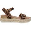 imageCUSHIONAIRE Melissa Espadrille Platform Sandals For Women with Adjustable Ankle Strap and Memory Foam InsoleComfortable Womens Sandals for SummerLeopard