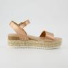 imageCUSHIONAIRE Melissa Espadrille Platform Sandals For Women with Adjustable Ankle Strap and Memory Foam InsoleComfortable Womens Sandals for SummerRose Gold