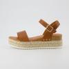 imageCUSHIONAIRE Melissa Espadrille Platform Sandals For Women with Adjustable Ankle Strap and Memory Foam InsoleComfortable Womens Sandals for SummerTan