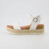 imageCUSHIONAIRE Melissa Espadrille Platform Sandals For Women with Adjustable Ankle Strap and Memory Foam InsoleComfortable Womens Sandals for SummerWhite