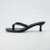 imageCUSHIONAIRE Miami Thong Dressy Kitten Heel Sandals for Women Wide Widths AvailableEbony