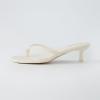 imageCUSHIONAIRE Miami Thong Dressy Kitten Heel Sandals for Women Wide Widths AvailableIvory