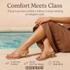 imageCUSHIONAIRE Miami Thong Dressy Kitten Heel Sandals for Women Wide Widths AvailableTan