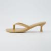 imageCUSHIONAIRE Miami Thong Dressy Kitten Heel Sandals for Women Wide Widths AvailableTan