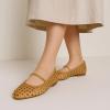 imageCUSHIONAIRE Weavy Squared Toe Woven Ballet Flats Shoes for Women with Memory Foam  Comfortable Mary Jane Flats for Women with Breathable Mesh Design  Wide Widths AvailableBeige Woven