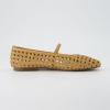 imageCUSHIONAIRE Weavy Squared Toe Woven Ballet Flats Shoes for Women with Memory Foam  Comfortable Mary Jane Flats for Women with Breathable Mesh Design  Wide Widths AvailableBeige Woven