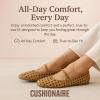 imageCUSHIONAIRE Weavy Squared Toe Woven Ballet Flats Shoes for Women with Memory Foam  Comfortable Mary Jane Flats for Women with Breathable Mesh Design  Wide Widths AvailableBeige Woven