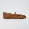 imageCUSHIONAIRE Weavy Squared Toe Woven Ballet Flats Shoes for Women with Memory Foam  Comfortable Mary Jane Flats for Women with Breathable Mesh Design  Wide Widths AvailableCognac Woven