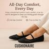 imageCUSHIONAIRE Weavy Squared Toe Woven Ballet Flats Shoes for Women with Memory Foam  Comfortable Mary Jane Flats for Women with Breathable Mesh Design  Wide Widths AvailableWhite