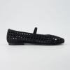 imageCUSHIONAIRE Weavy Squared Toe Woven Ballet Flats Shoes for Women with Memory Foam  Comfortable Mary Jane Flats for Women with Breathable Mesh Design  Wide Widths AvailableBlack Woven