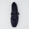 imageCUSHIONAIRE Weston Womens Hand Woven Dressy Ballet Flats  Faux Leather Mary Jane with Adjustable Strap ampamp Memory FoamNavy Woven