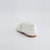 imageCUSHIONAIRE Weston Womens Hand Woven Dressy Ballet Flats  Faux Leather Mary Jane with Adjustable Strap ampamp Memory FoamWhite