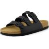 imageCUSHIONAIRE Womens Lela Cork footbed Sandal with ComfortBlack Nappa