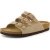 imageCUSHIONAIRE Womens Lela Cork footbed Sandal with ComfortTaupe Vegan Suede