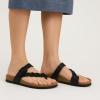 imageCUSHIONAIRE Womens Libby Cork footbed Sandal with Comfort and Wide Widths AvailableBlack