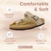 imageCUSHIONAIRE Womens Libby Cork footbed Sandal with Comfort and Wide Widths AvailableStone