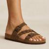 imageCUSHIONAIRE Womens Lizzy Cork Footbed Sandal  Comfortable Adjustable Straps Arch Support Wide Widths Available Boho Chic Summer SlidesBrown