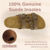 imageCUSHIONAIRE Womens Lizzy Cork Footbed Sandal  Comfortable Adjustable Straps Arch Support Wide Widths Available Boho Chic Summer SlidesBrown